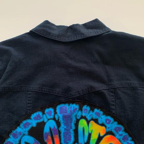 Woodstock 1969 Festival Graphic Indigo Denim Reworked Custom Jacket - Picture 8 of 8